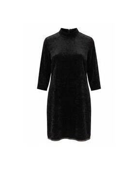 Simply Vera Vera Wang Black Velvet Mock Neck Dress XS